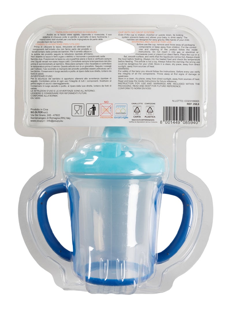 Tasse à deux anses- Poupy -pour enfants Bleu azur - Kiabi