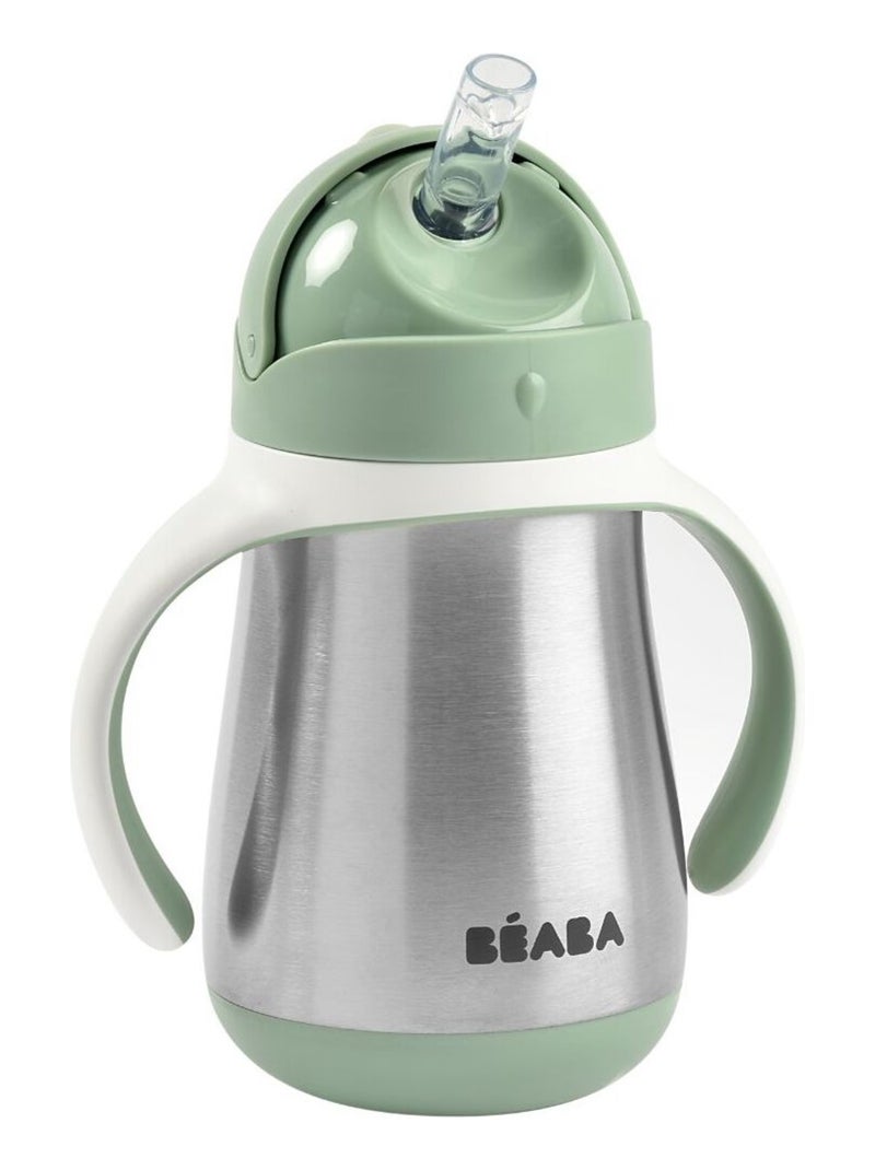 Tasse à paille en inox vert sauge (250 ml) Vert - Kiabi
