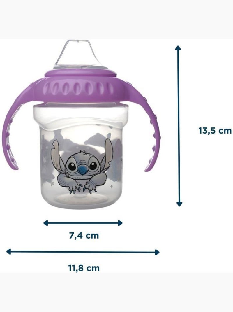 Tasse à poignées - thermobaby - 250 ml - bec silicone - lilo & stitch Violet - Kiabi
