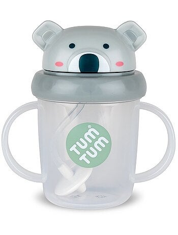 Tasse anti fuite + paille lestée Koala - V3