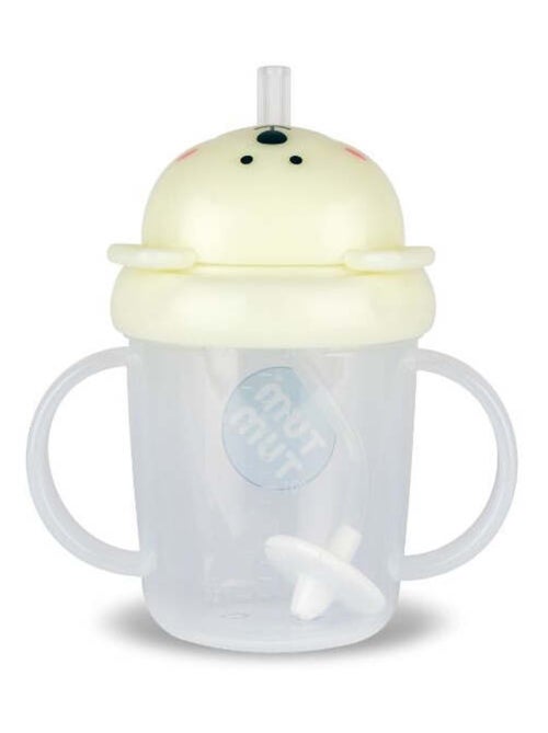 Tasse anti fuite + paille lestée phosphorescent - Kiabi