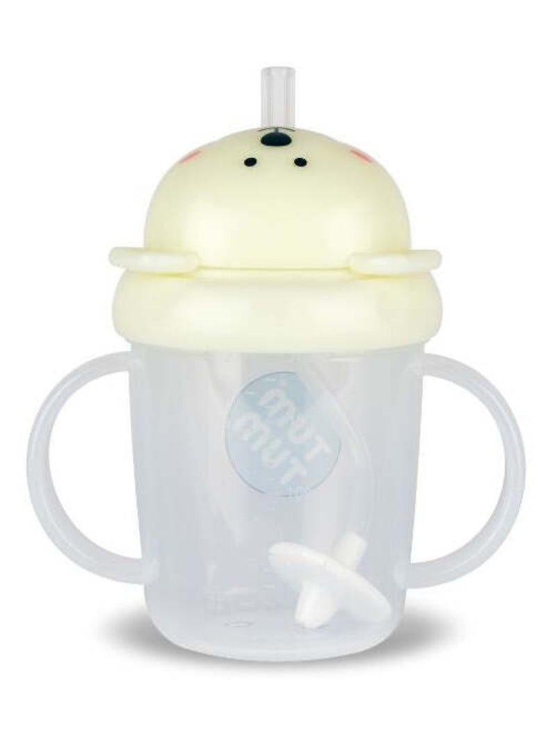 Tasse anti fuite + paille lestée phosphorescent Fluo - Kiabi