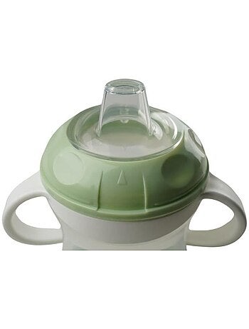Tasse anti-fuites - thermobaby - vert céladon - 180 ml - ergonomique et hygiénique