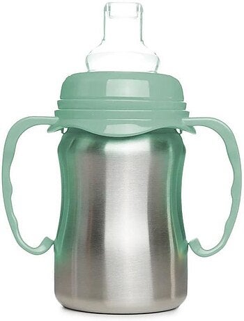 Tasse d'apprentissage - thermobaby - inox - 180 ml - vert cactus - ergonomique et anti-fuites
