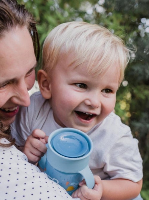 Tasse d'apprentissage 360° Into the forest bleu (340 ml) - Kiabi