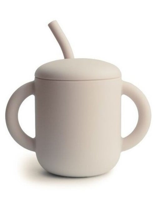 Tasse d'apprentissage avec paille en silicone - Kiabi