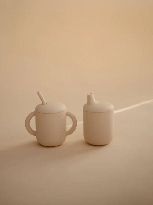 Tasse d'apprentissage avec paille en silicone - Kiabi