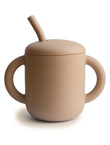 Tasse d'apprentissage avec paille en silicone