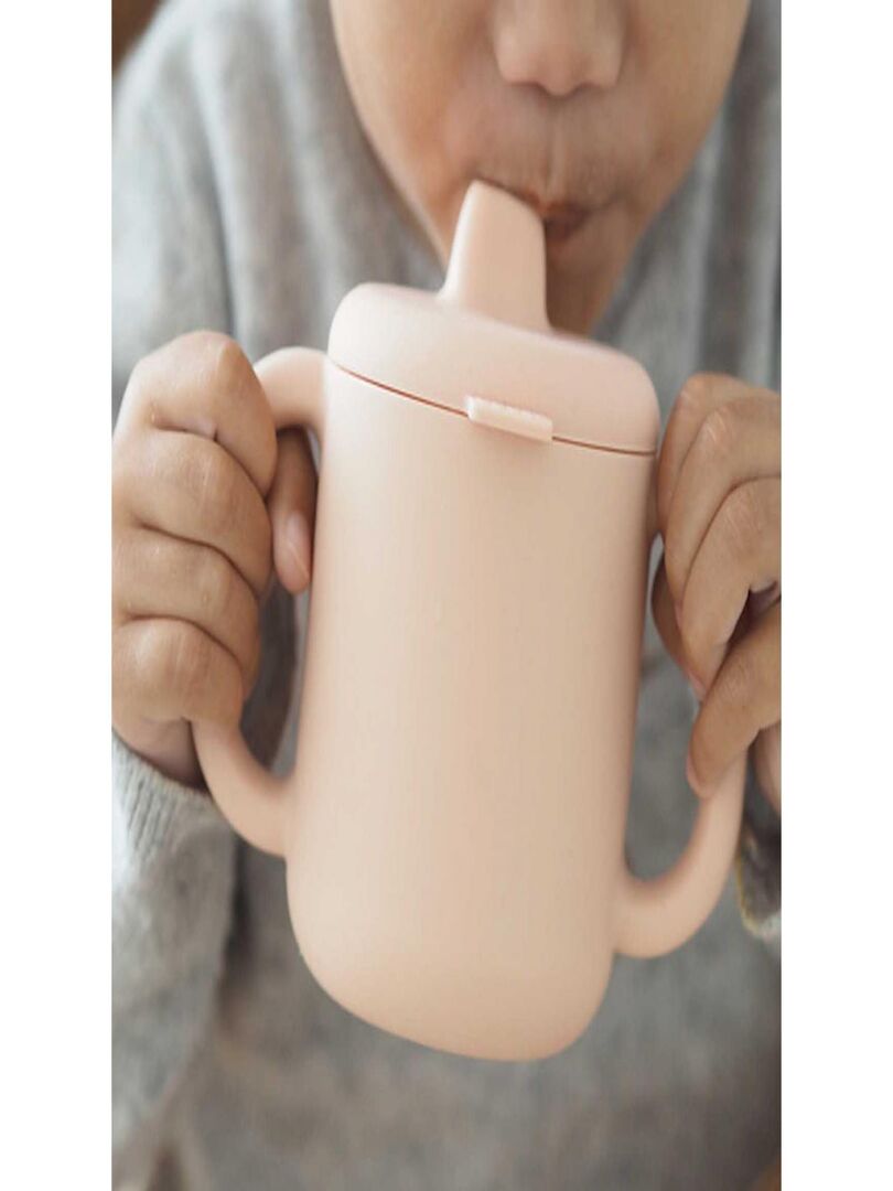 Tasse Bec Souple Paille Tasse D'apprentissage Bébé En Silicone - 180 Ml - Avec Couvercles Paille Et Bec - Sans BPA - Lavable Au Lave-vaisselle