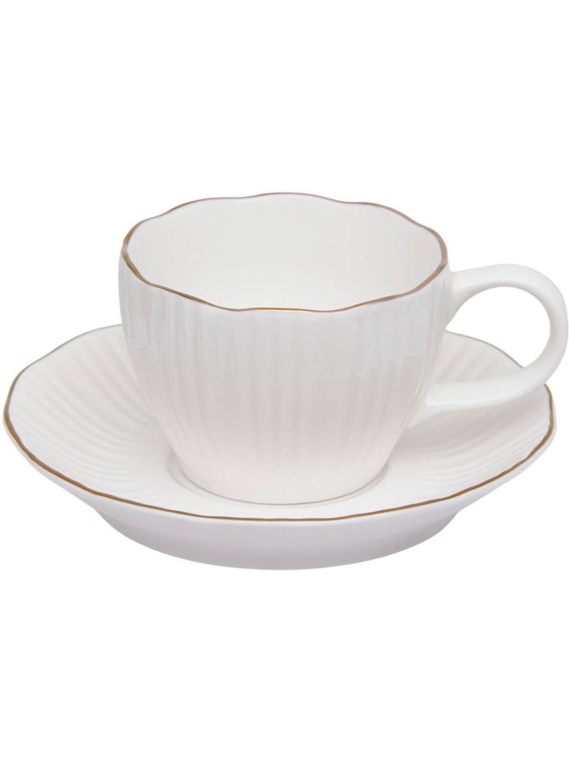 Tasse en porcelaine DAPHNE Blanc - Kiabi
