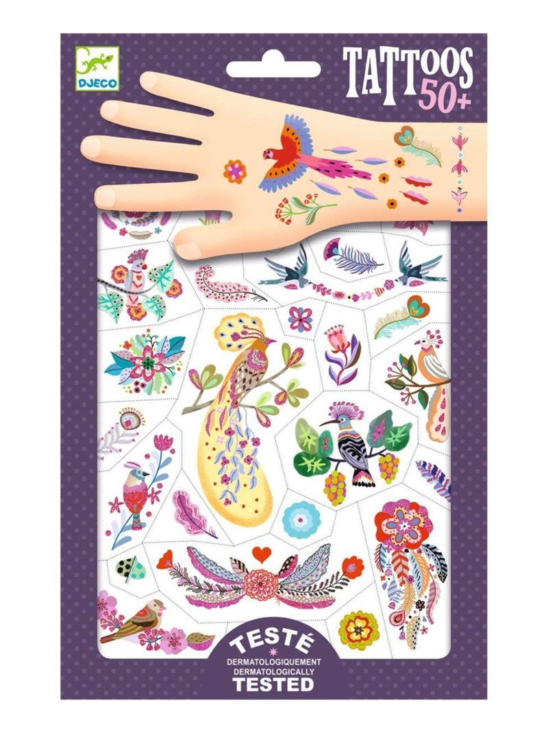 Tatouages Plume color Multicolore - Kiabi