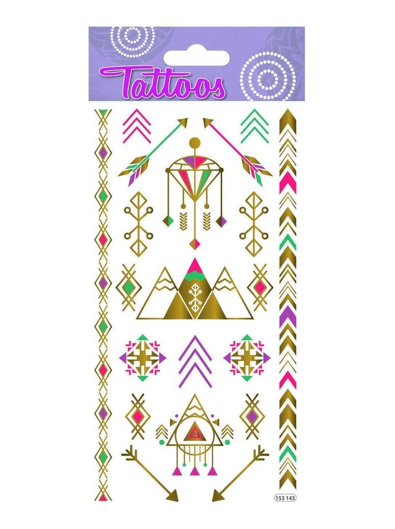 Tatouages temporaires - Symboles géométriques - - Global Gift Multicolore - Kiabi