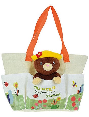 Taupe Silence ça pousse sac du jardinier avec peluche Taupe - Haut 13 cm