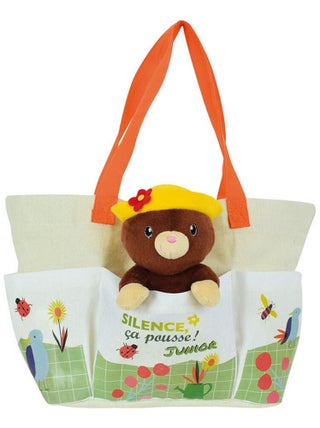 Taupe Silence ça pousse sac du jardinier avec peluche Taupe - Haut 13 cm