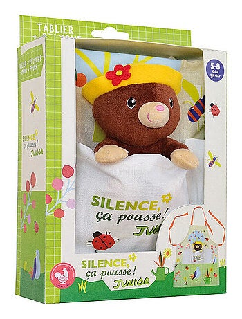 Taupe Silence ça pousse tablier du jardinier avec peluche Taupe - Haut 13 cm