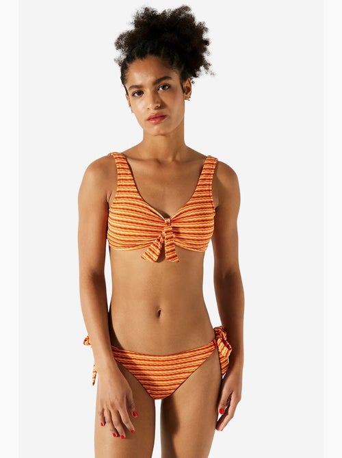 Taylor bas de bikini brésilien rayé à nouer penti - Kiabi Taylor bas de bikini brésilien rayé à nouer penti - Kiabi