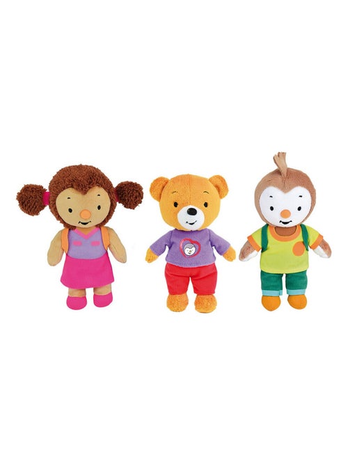 T'choupi lot de 3 peluches les amis de tchoupi 19 cm : Lalou, Pilou et Doudou - Kiabi