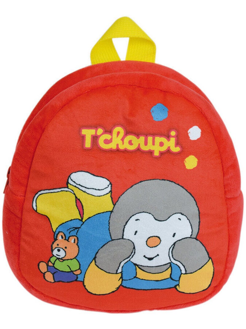 T'choupi Peluche Sac A Dos 23cm Rouge - Kiabi