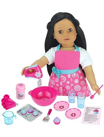 Teamson Kids Baking & Tea Party Playset avec tablier pour 18 pouces