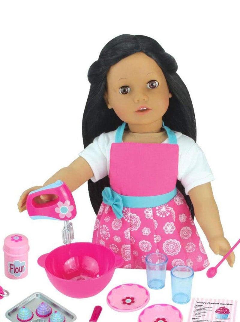 Teamson Kids Baking & Tea Party Playset avec tablier pour 18 pouces N/A - Kiabi