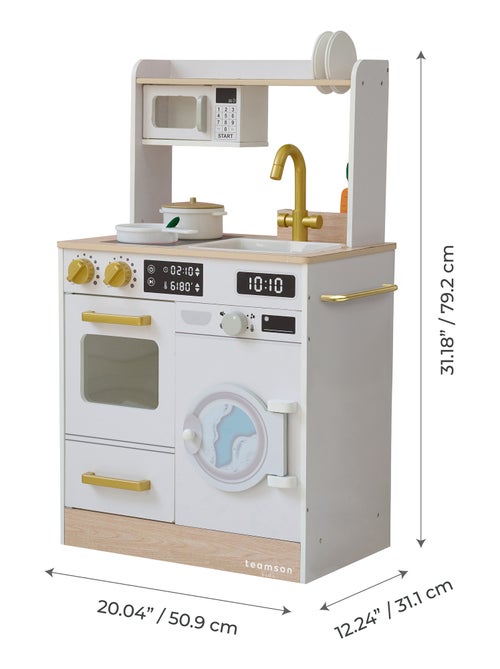 Teamson Kids Cuisine bois enfant potager et machine à laver - Kiabi
