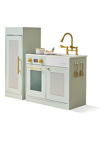 Teamson Kids, Cuisine enfant avec accessoires crochets étagères réfrigérateur