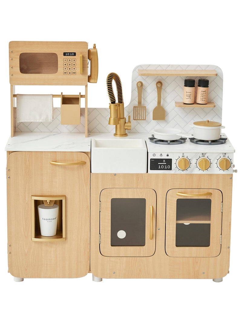 Teamson Kids, Cuisine enfant avec accessoires et crochets Beige - Kiabi