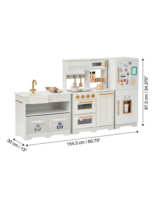 Teamson Kids, Cuisine modulaire avec accessoires, Blanc - Kiabi