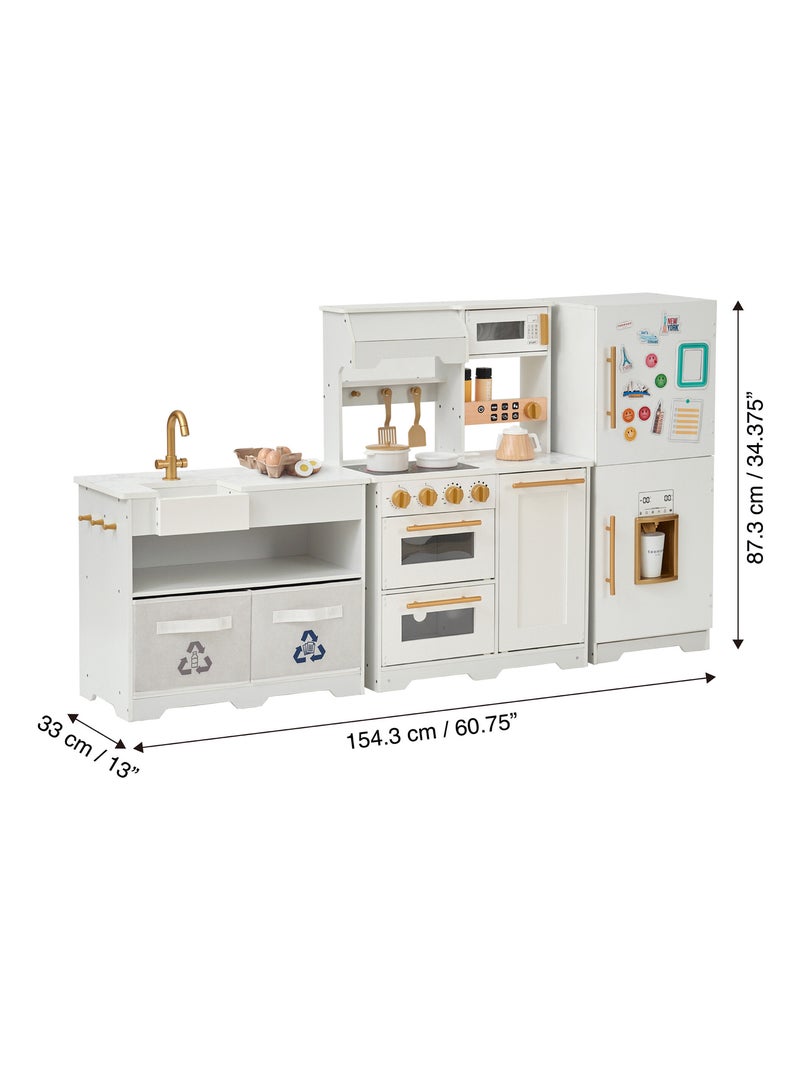 Teamson Kids, Cuisine modulaire avec accessoires Blanc - Kiabi