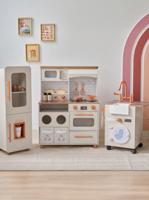 Teamson Kids, Cuisine XL modulaire en bois avec accessoires - Kiabi