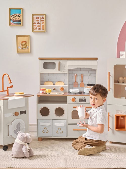 Teamson Kids, Cuisine XL modulaire en bois avec accessoires - Kiabi