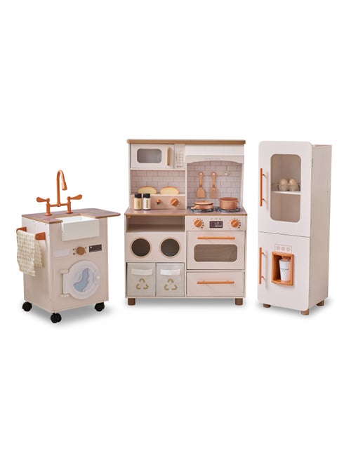 Teamson Kids, Cuisine XL modulaire en bois avec accessoires - Kiabi