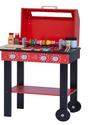 Teamson Kids Little Helper Barbecue Avec 25 Acccessoires & Fonctions Interactives, Jeux De Ensemble