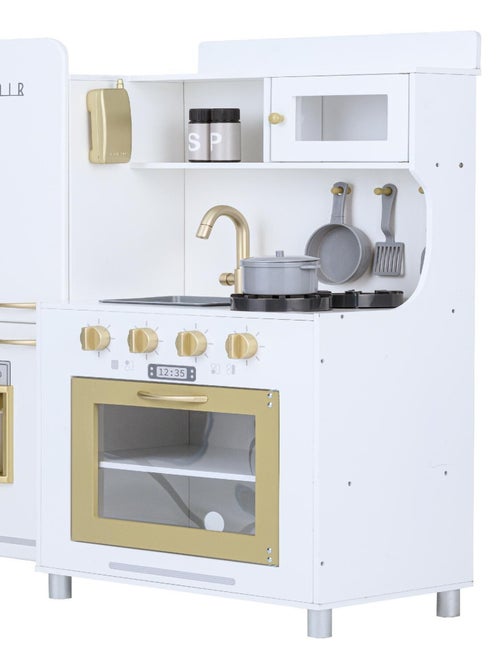 Teamson Kids Mayfair Jouet Cuisine Pour Enfants En Bois Et 11 Accessoires Blanc TD-13302D - Kiabi