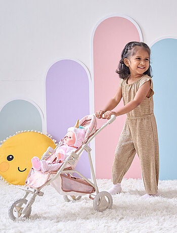 Teamson Kids, Poussette jogging avec accessoires harnais et panier