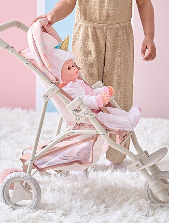 Teamson Kids, Poussette jogging avec accessoires harnais et panier