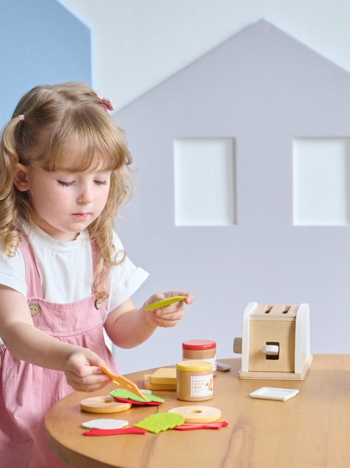 Teamson Kids, Set petit-déjeuner avec grille-pain cafetière & accessoires - Kiabi