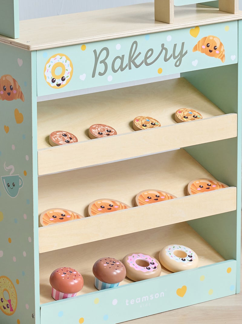 Teamson Kids, Stand de Boulangerie en Bois avec 12 Pâtisseries Vert - Kiabi