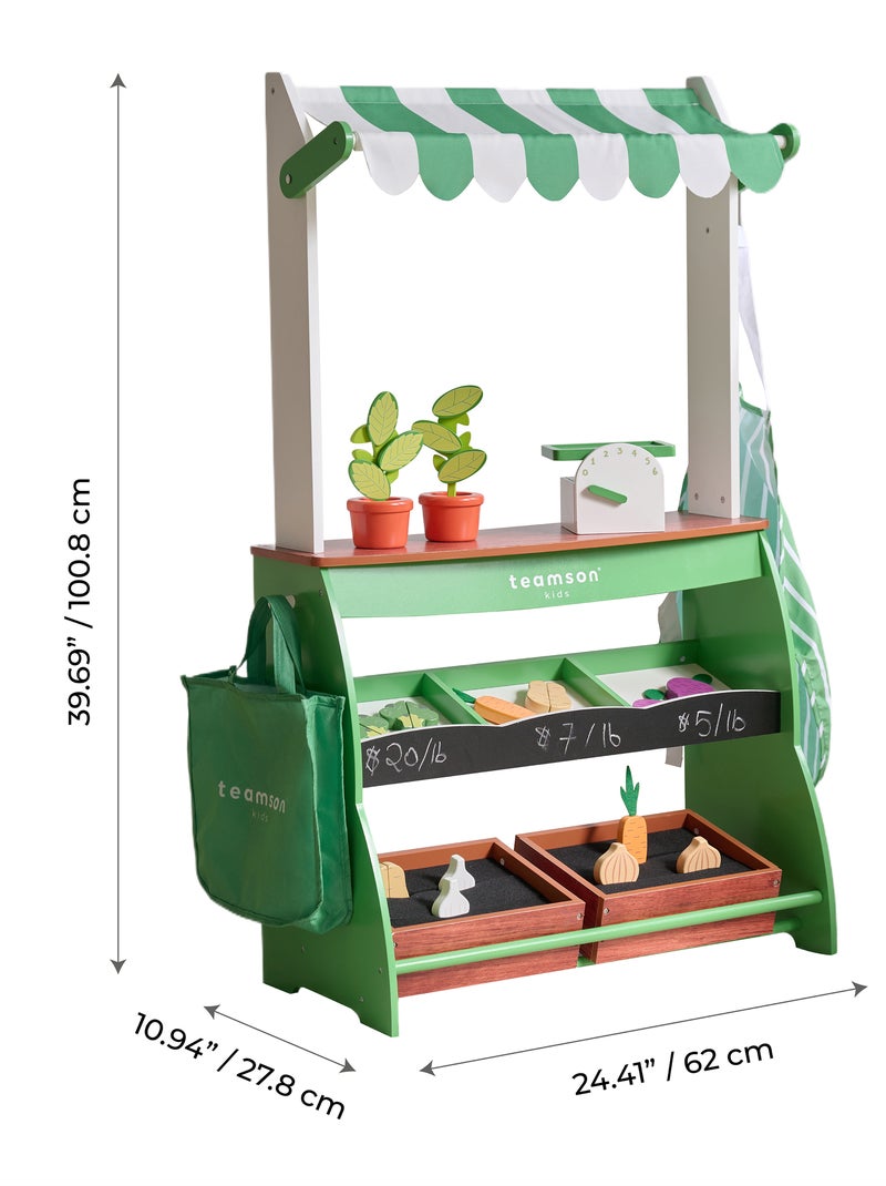 Teamson Kids, Stand du marché, Bois Vert - Kiabi
