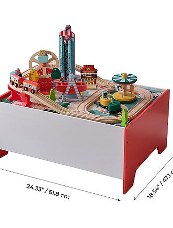 Teamson Kids, Table de train enfant, Bois