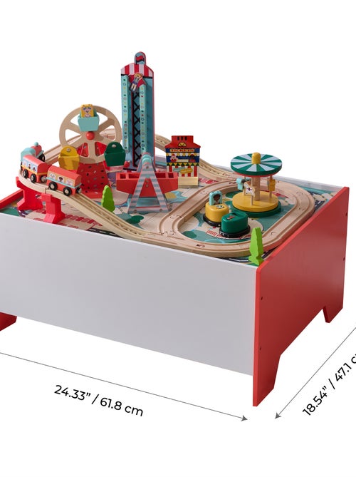 Teamson Kids, Table de train enfant, Bois, Multicolore - Kiabi
