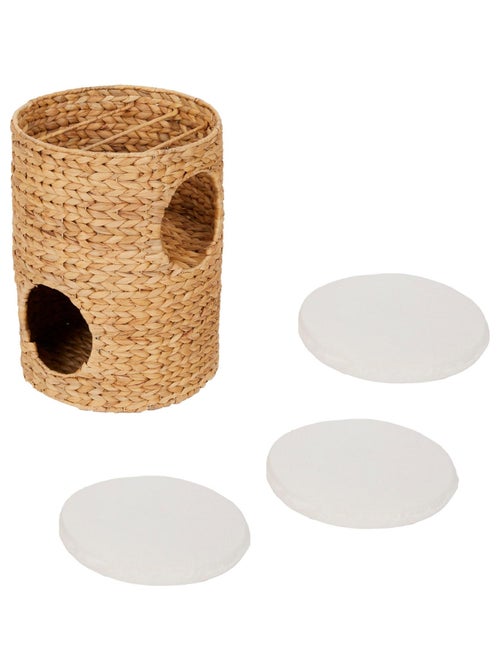 Teamson Pets Lit pour animaux de compagnie pour chats et chiens en osier beige - Kiabi