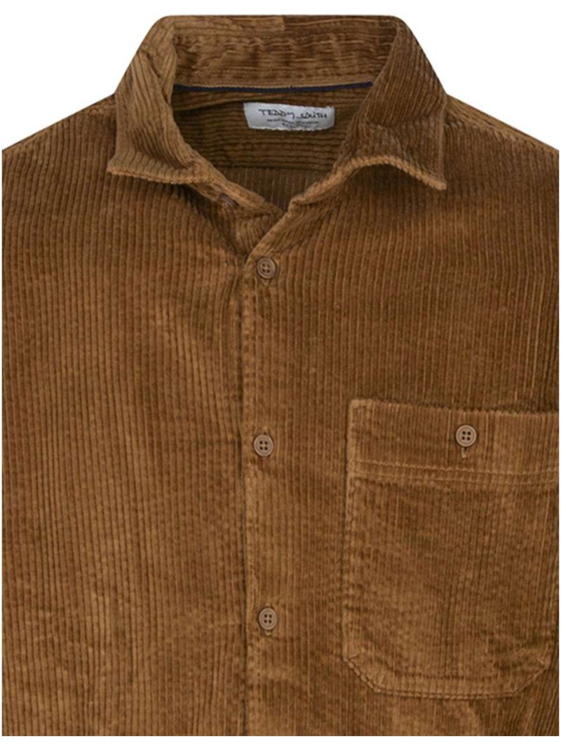 TEDDY SMITH - Chemise coton regular fit Gris Marron Blanc - Kiabi