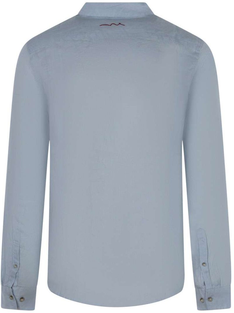 TEDDY SMITH - Chemise lin droite Bleu - Kiabi