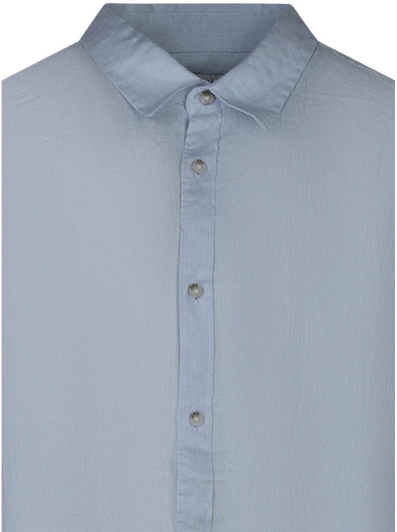 TEDDY SMITH - Chemise lin droite Bleu - Kiabi