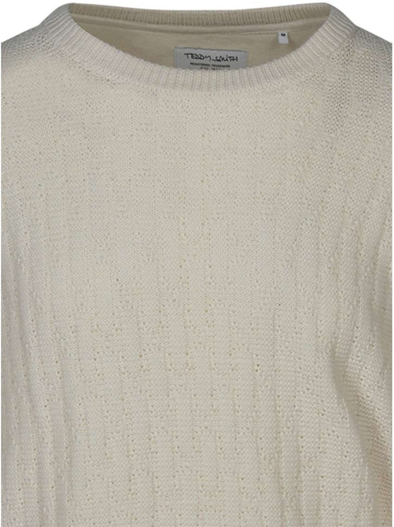 TEDDY SMITH - Pull col rond droit Blanc - Kiabi