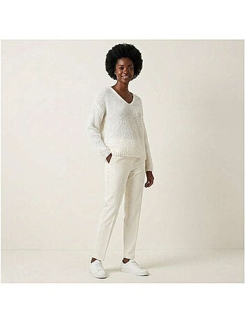 TEDDY SMITH - Pull col v laine mohair