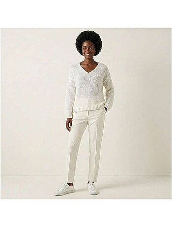 TEDDY SMITH - Pull col v laine mohair
