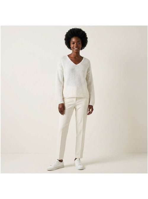 TEDDY SMITH - Pull col v laine mohair - Kiabi