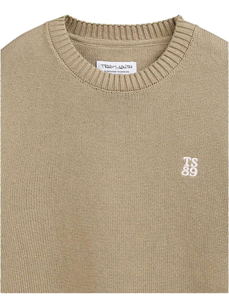 TEDDY SMITH - Pull coton col rond ample Vert - Kiabi